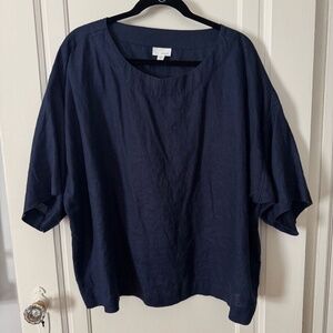 purejill linen top black size 1X